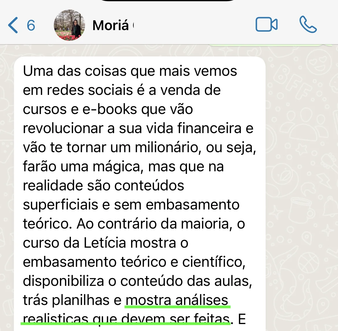 Print do depoimento da Moria, parte 1