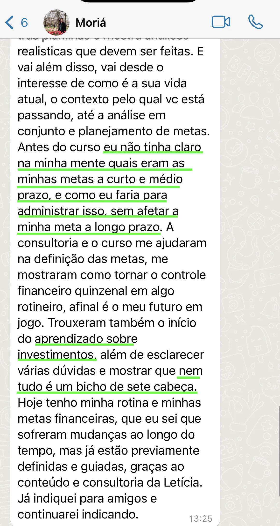 Print do depoimento da Moria, parte 2